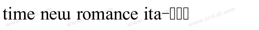 time new romance ita字体转换